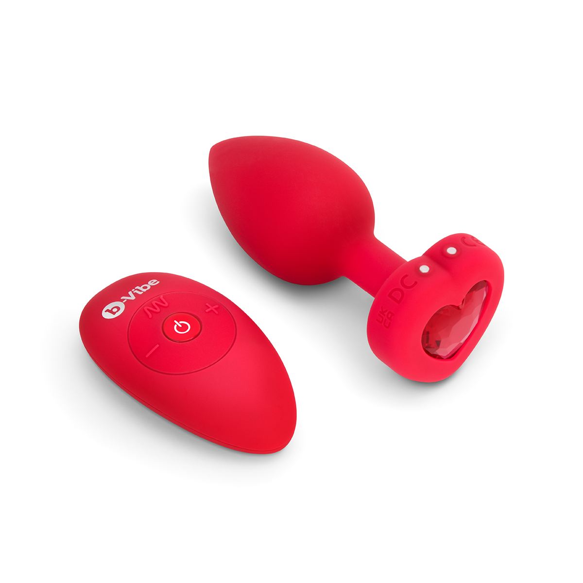 Buy a b-vibe vibrating heart plug medium-large  scarlet ruby vibrator.