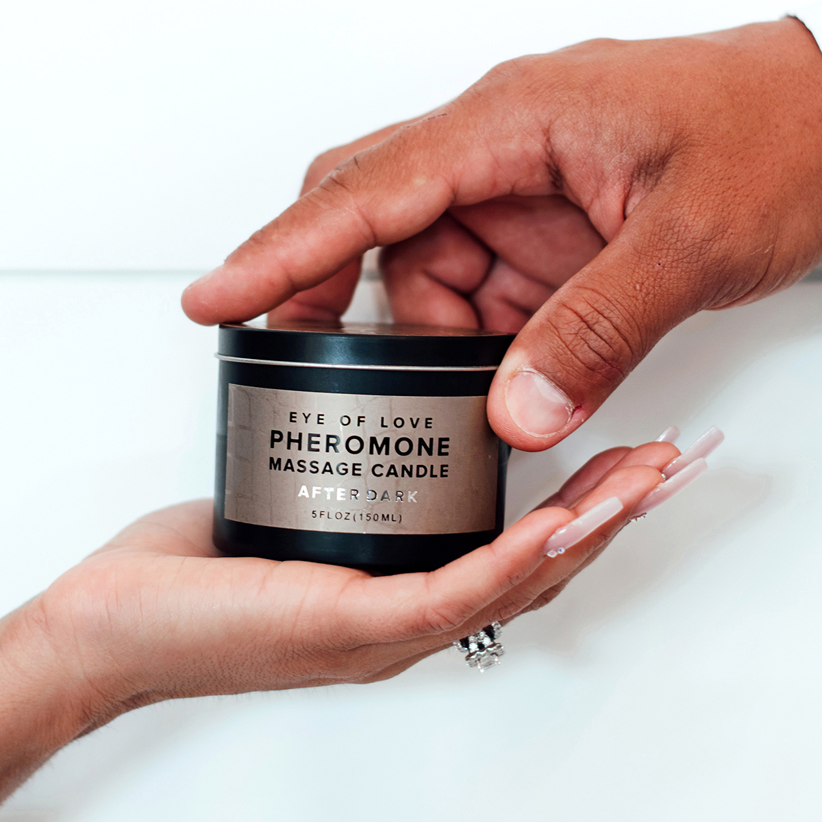 Buy Eye of Love Pheromone Massage Candle 150ml After Dark (F to M) for her or him.