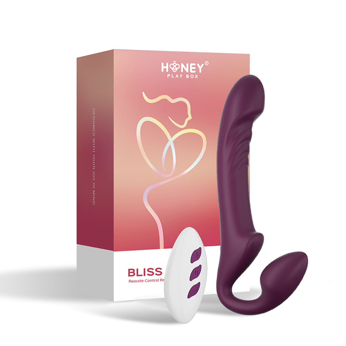 Buy a Honey Play Box Bliss Rotating Head Strapless StrapOn vibrator.