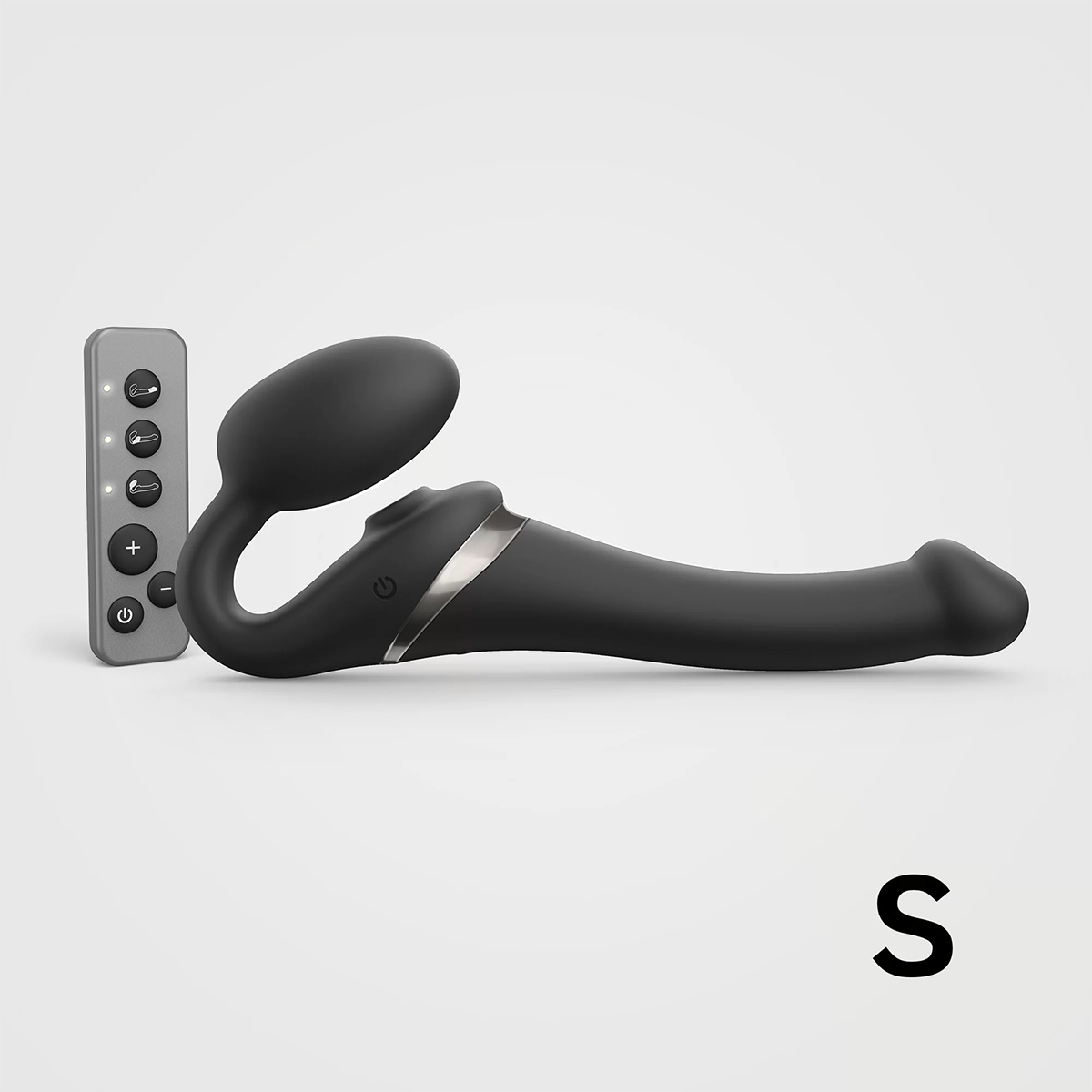 Buy a StrapOnMe MultiOrgasm Small Bendable StrapOn  Black vibrator.