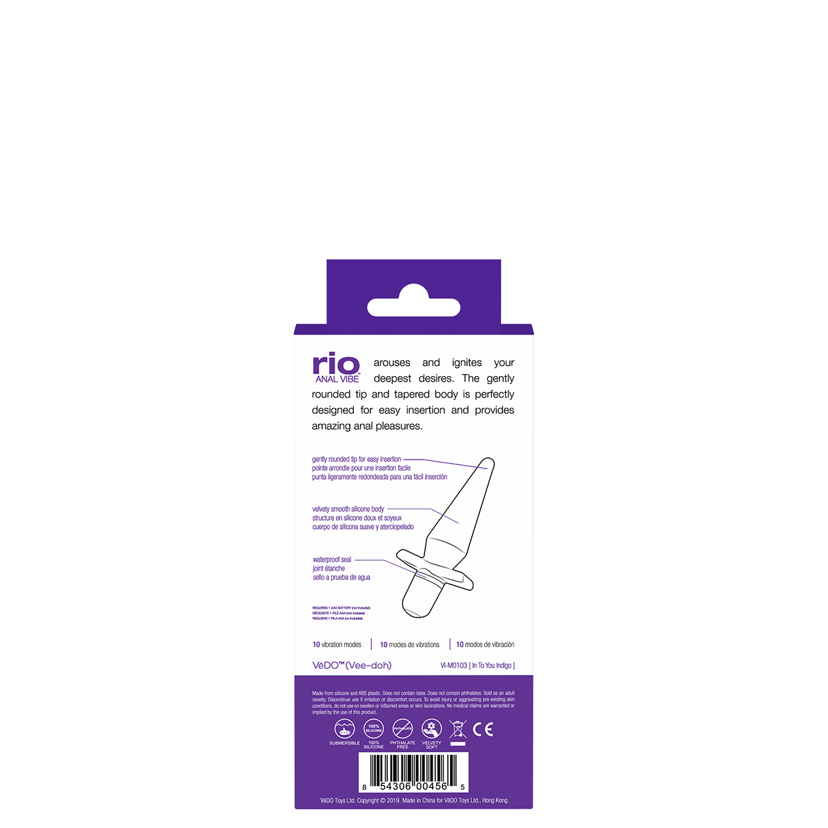 Buy a VeDO Rio Anal Vibe  Indigo vibrator.