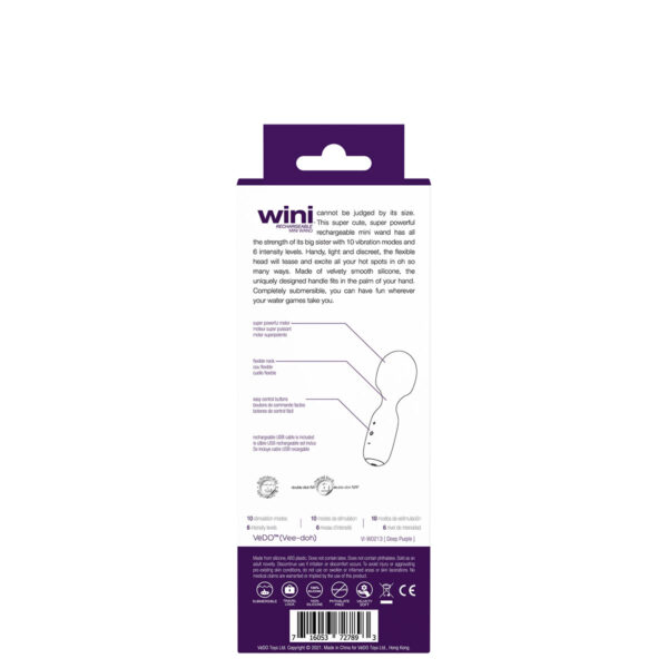 Buy a VeDO Wini Mini Wand  Purple vibrator.