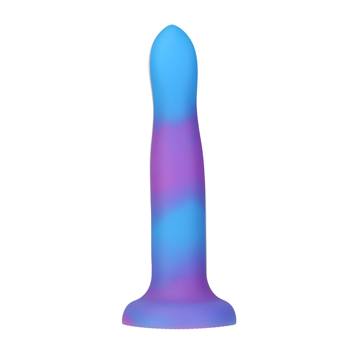 Addiction Glow in the Dark Rave Dil 8 quot Purple Blue dildo made by BMS on sale at herVibrators.com