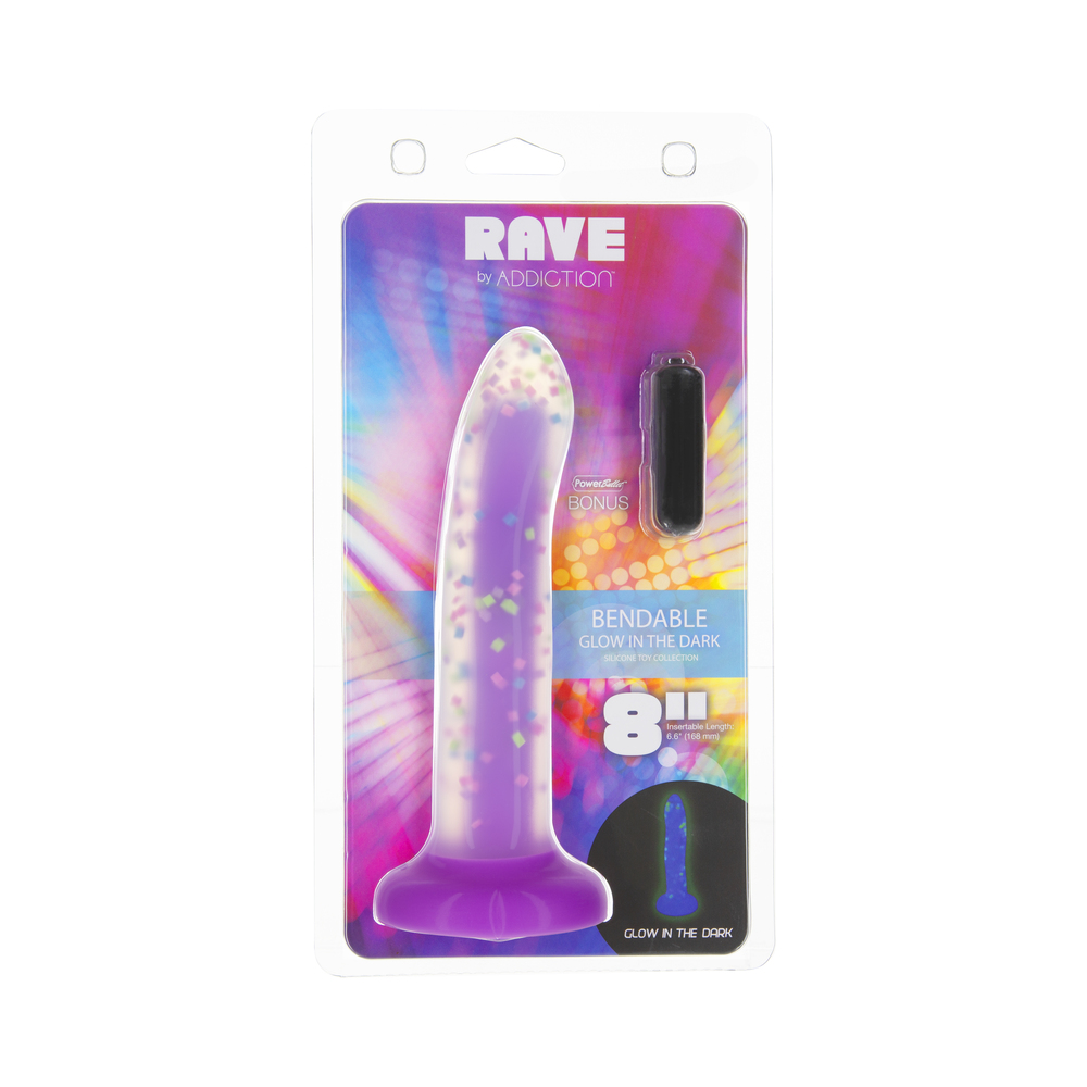 Addiction Rave Party Marty Dong Glow In The Dark 8 in  dildo made by BMS on sale at herVibrators.com