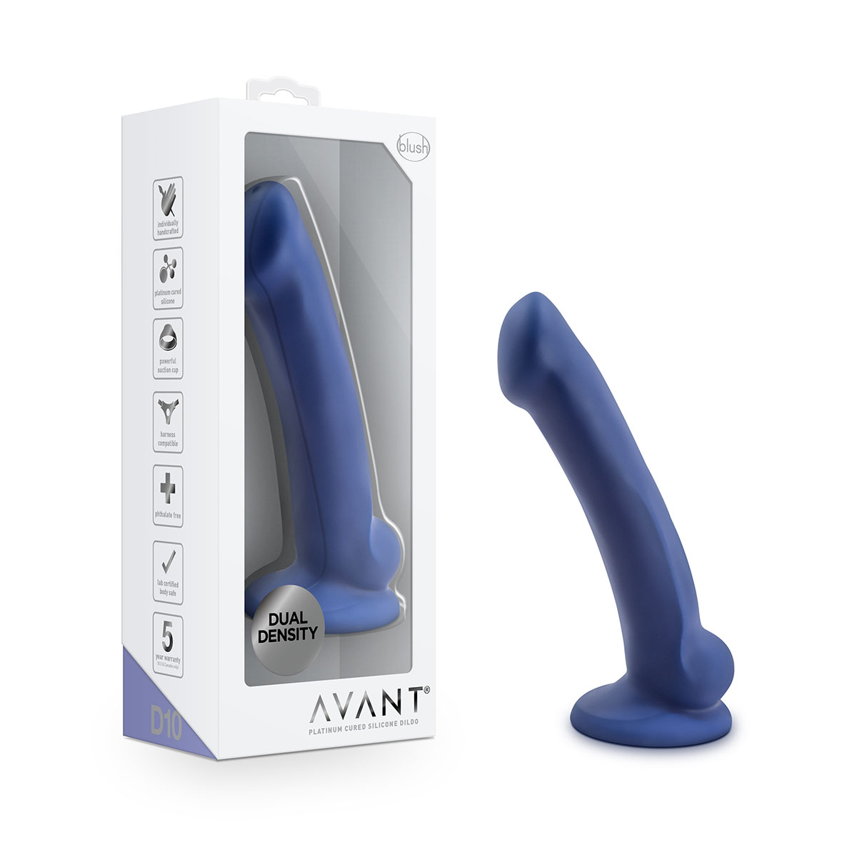Avant D10 Ergo MINI Indigo dildo made by Avant on sale at herVibrators.com