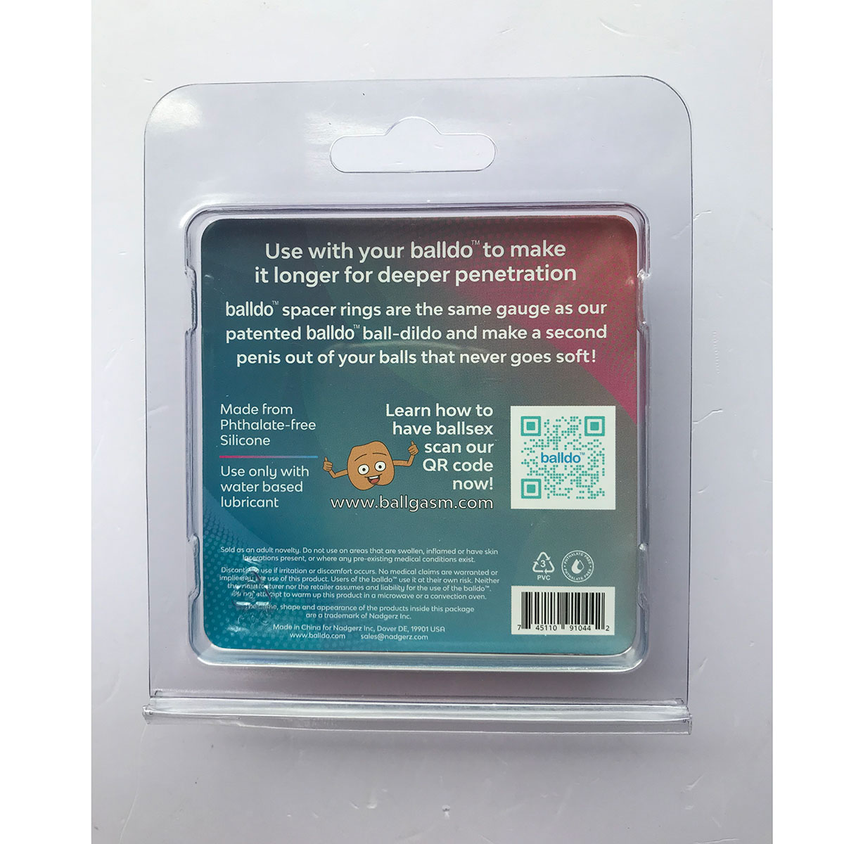 Balldo Spacer Ring Steel Grey Waterproof dildo stabilizers are made by Balldo and are found on sale at herVibrators.com often.