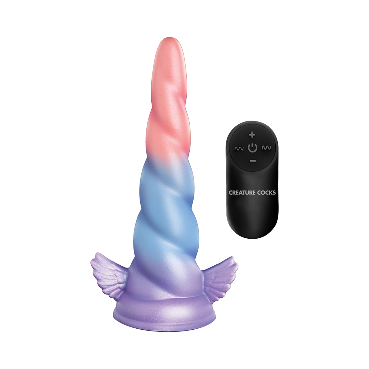 Creature Cocks Deluxe Dream Rider Vibrating Unicorn Silicone Dildo dildo made by XR Brands on sale at herVibrators.com