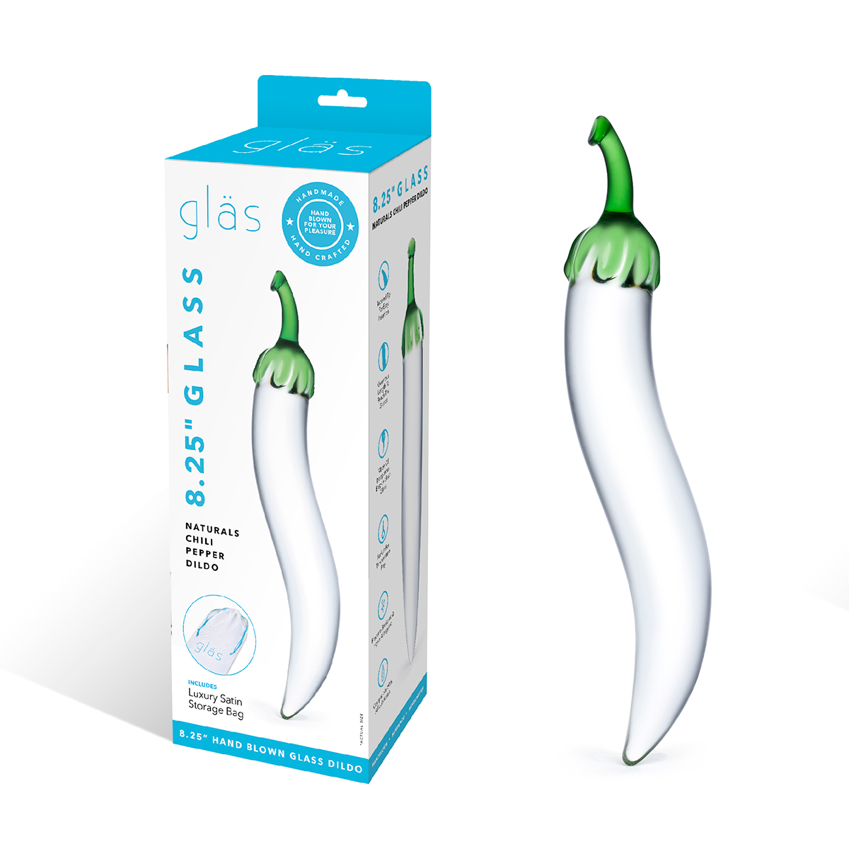 GLAS Chili Pepper Dil 8 25 quot  dildo made by Glas on sale at herVibrators.com