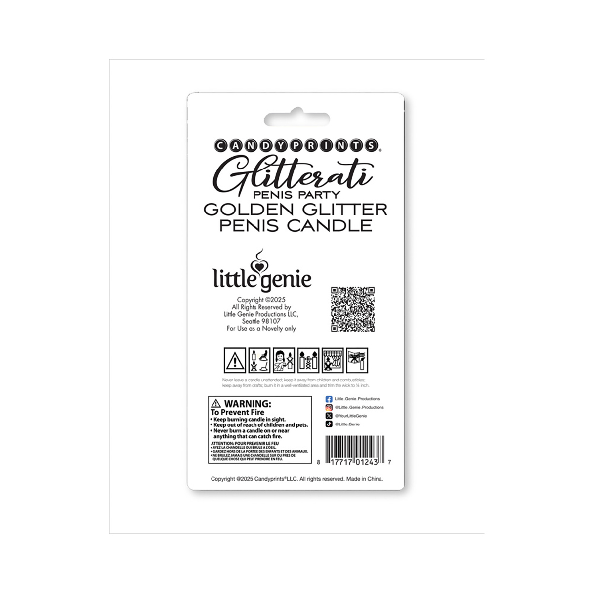 Buy  Gold Giltter Penis Candle book for her.