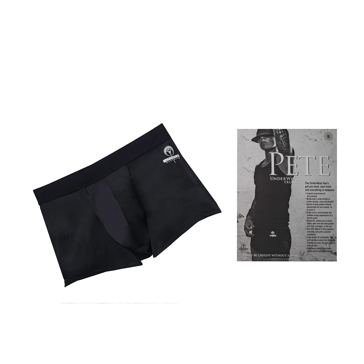 This version of the Large Pete Trunks Black demonstrates premium materials chosen for durability, comfort, and intimate versatility