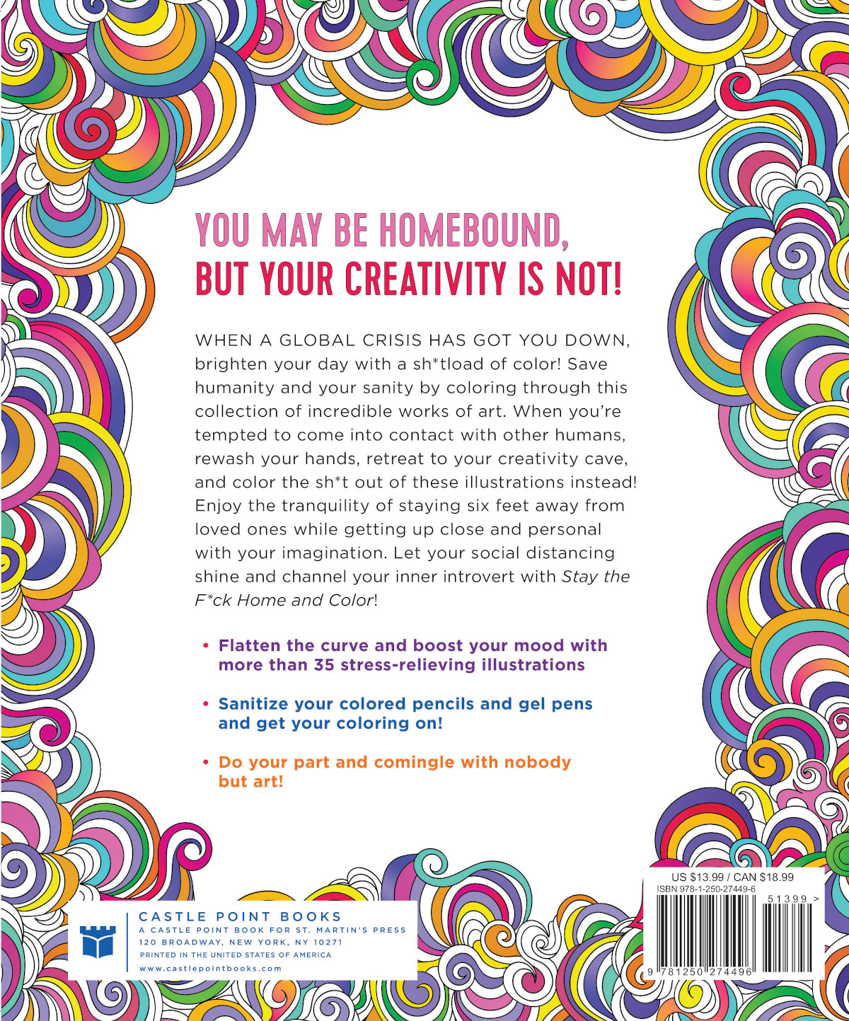 Buy  Stay the Fuck Home and Color Coloring Book book for her.