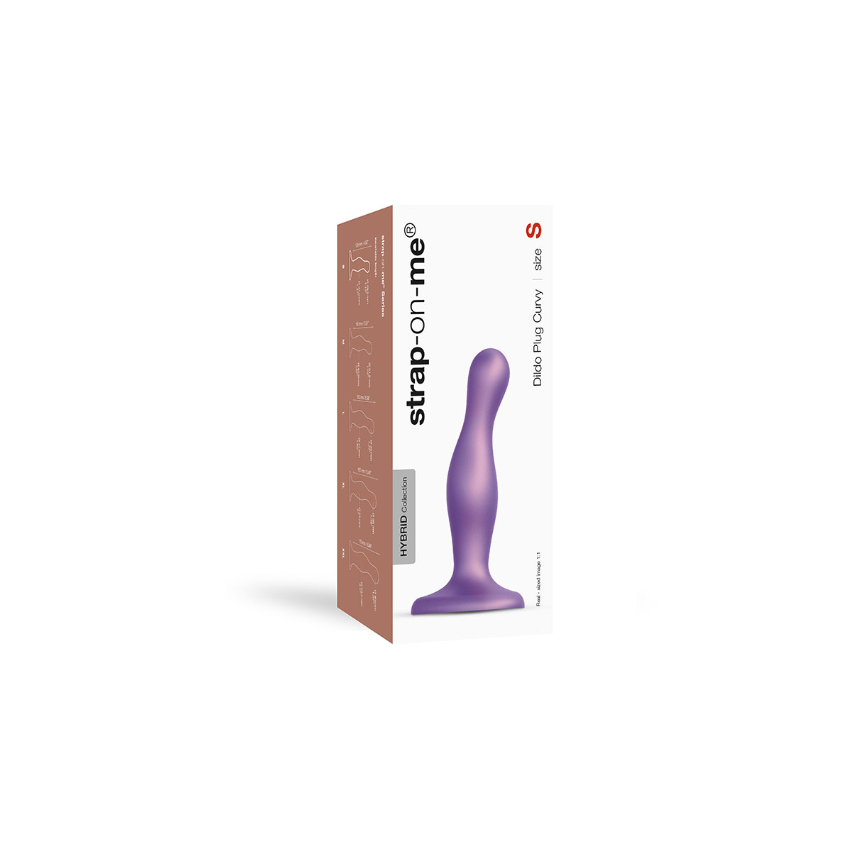 Strap On Me Curvy Plug Dil Metallic Purple Small dildo made by Strap-On-Me on sale at herVibrators.com