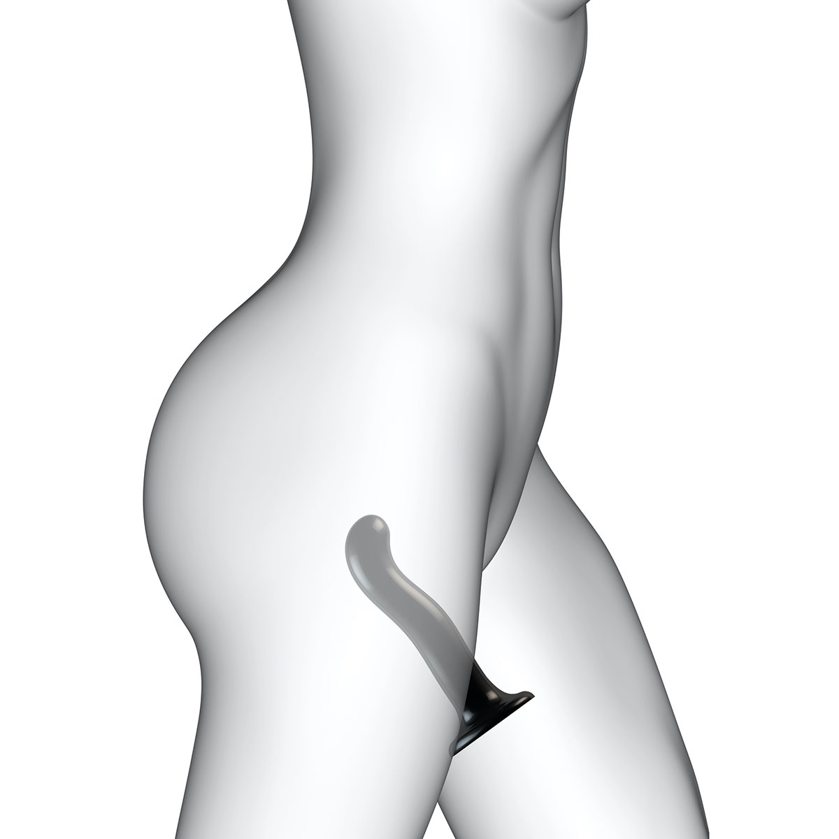 Strap On Me P amp G Spot Dil Medium Black dildo made by Strap-On-Me on sale at herVibrators.com