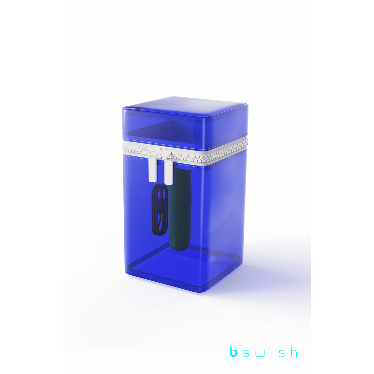 Close-up of the Yellow B Swish vibrator for texture detail