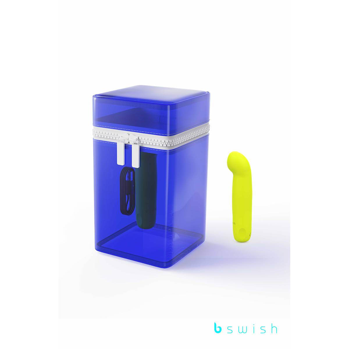 Product image of the Yellow B Swish vibrator on clean background