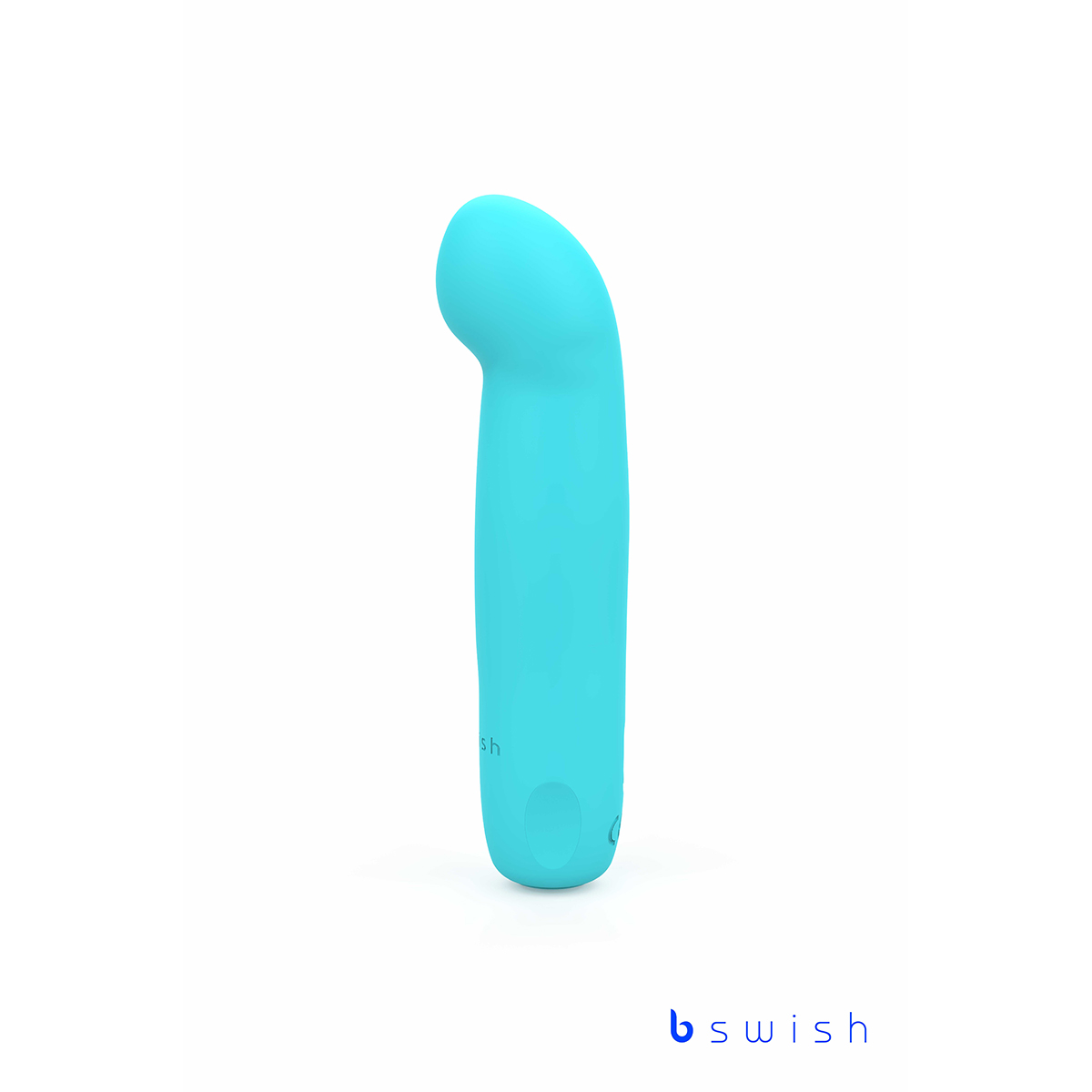 Blue B Swish vibrator Bcute Classic Curve Infinite Limited Edition Electric shown in hand for scale