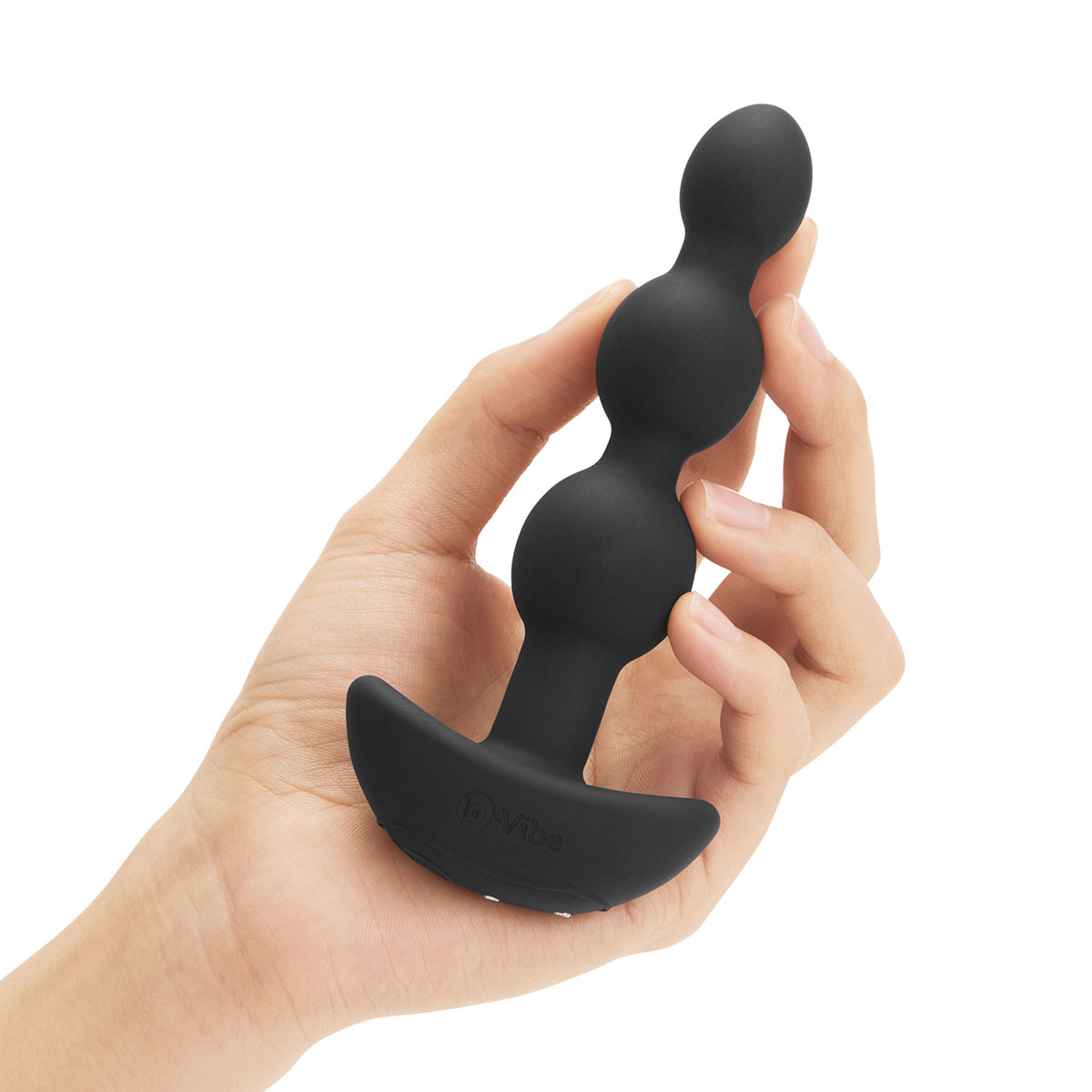 Fully assembled Black B-Vibe vibrator with smooth exterior