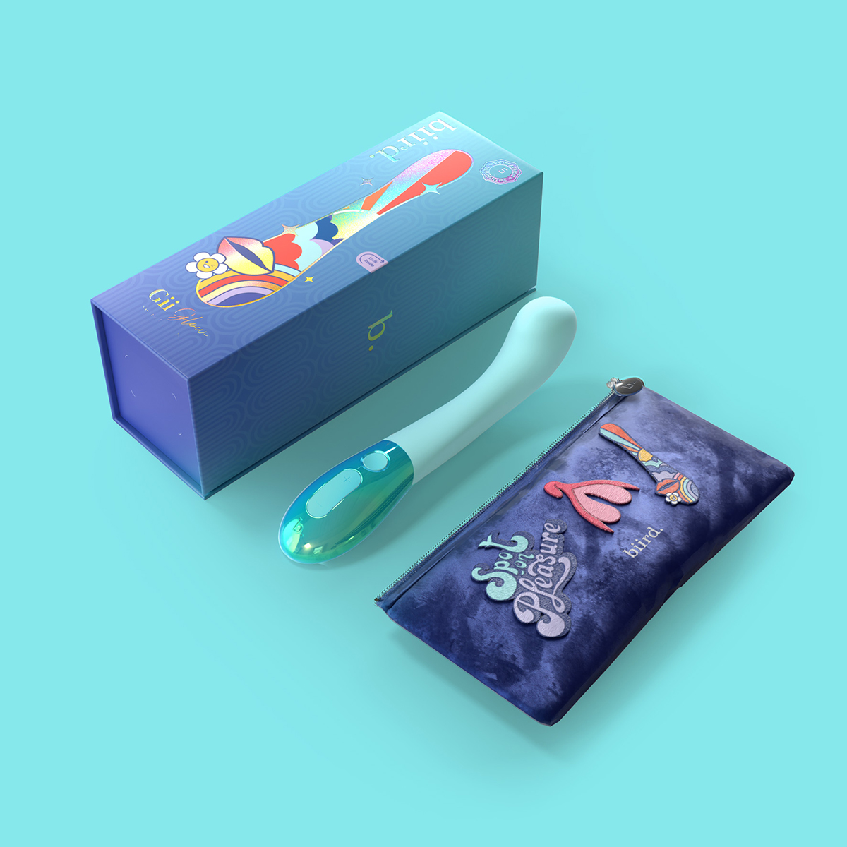 Close-up of the  Biird vibrator for texture detail