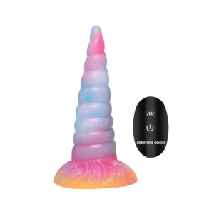 XR Brands Vibrator Creature Cocks Unicorn GITD Vib Dildo