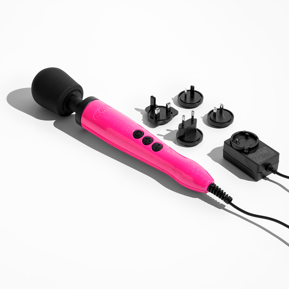 Product image of the Hot Pink Doxy vibrator on clean background