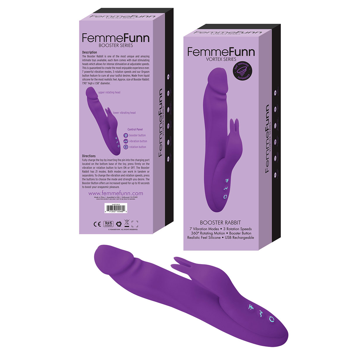 Product image of the Purple Femme Funn vibrator on clean background