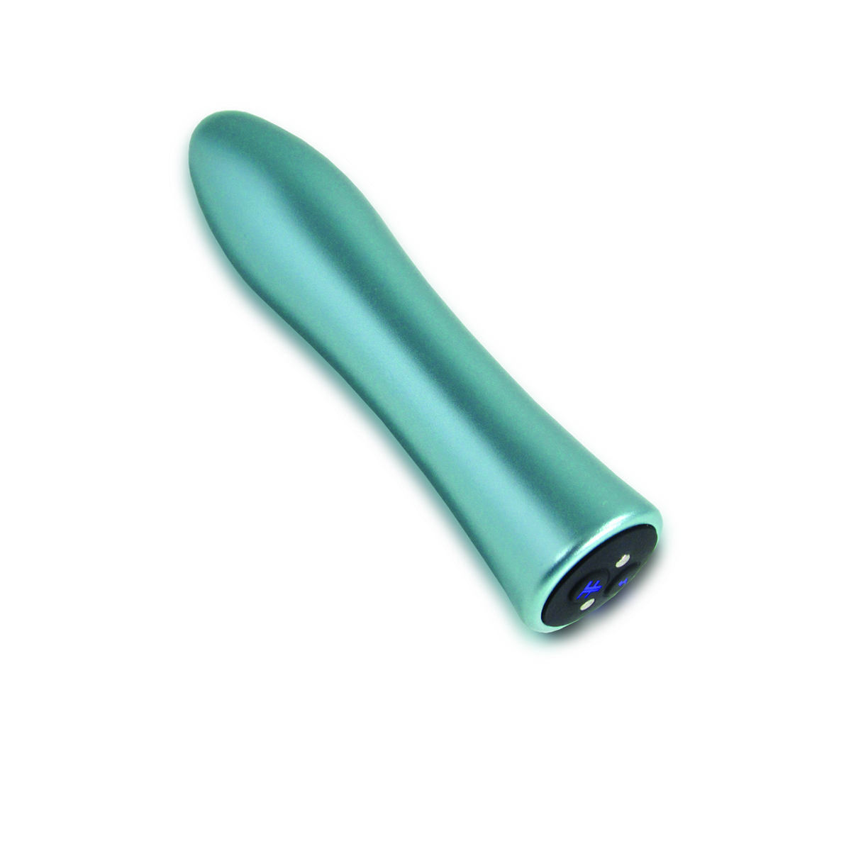 Angled view of the Blue Femme Funn vibrator designed for intimate use