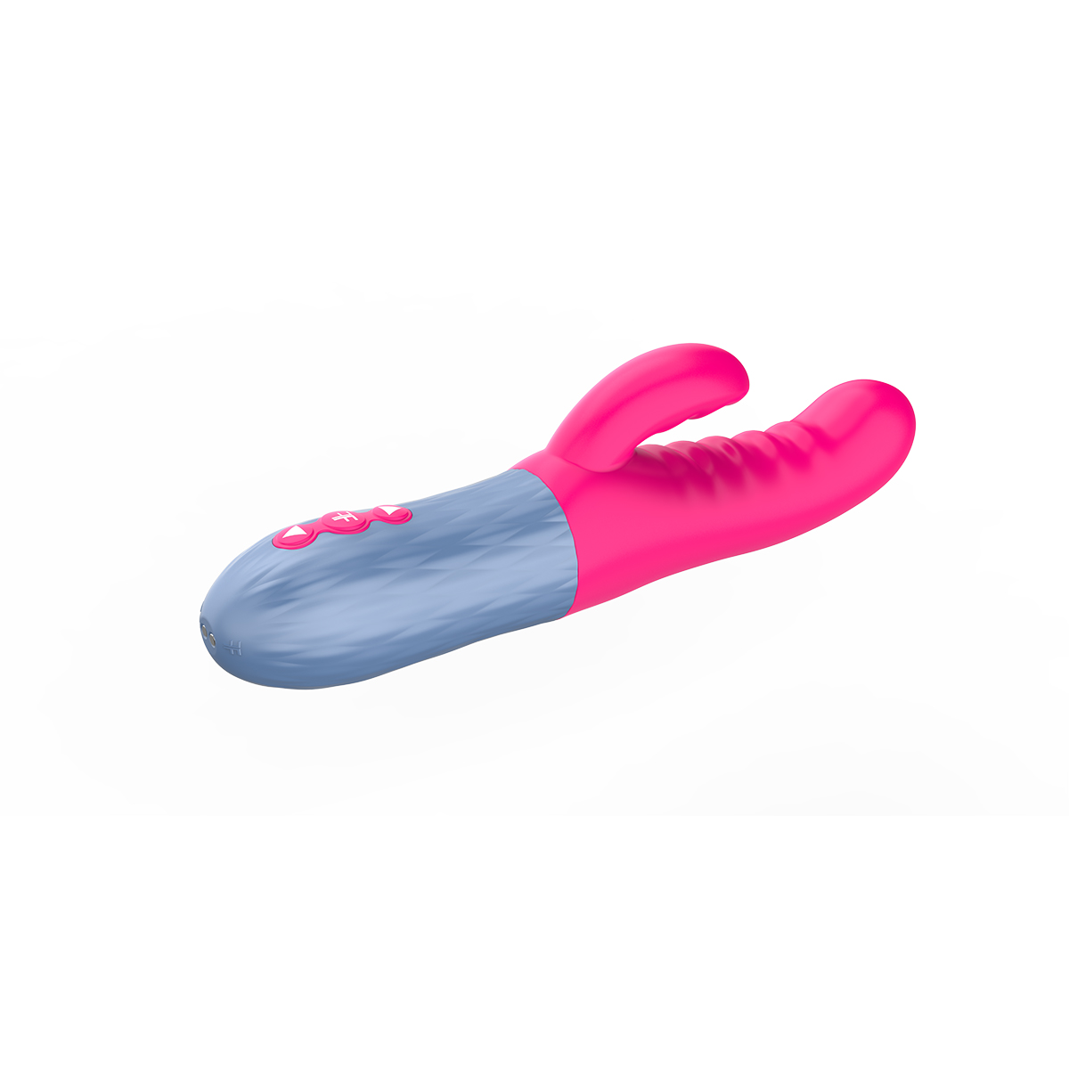 Angled view of the Pink Femme Funn vibrator designed for intimate use