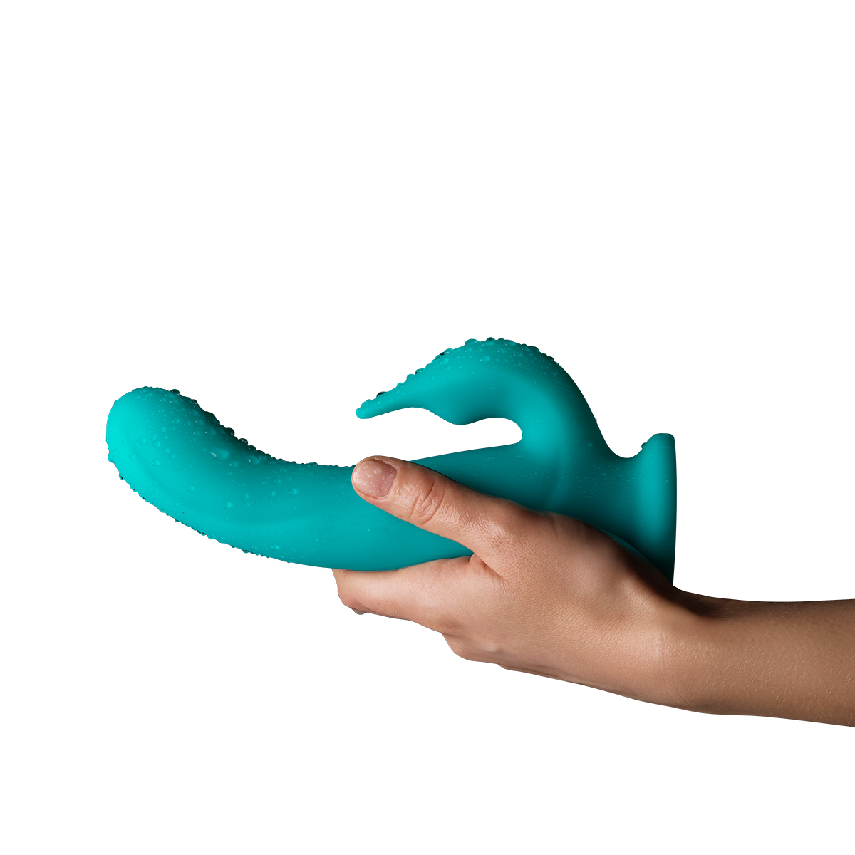 Close-up of the Aqua Femme Funn vibrator for texture detail