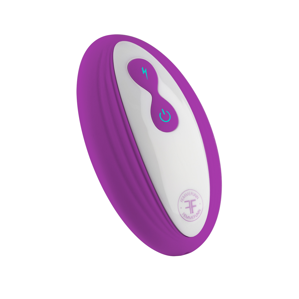 Angled view of the Purple Femme Funn vibrator designed for intimate use