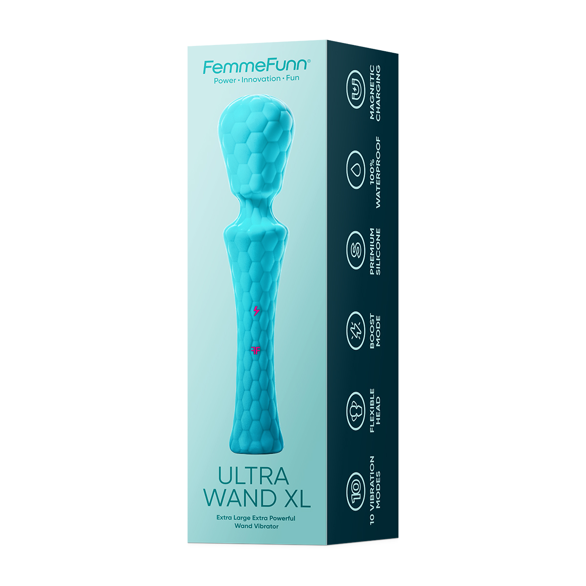 Product image of the Turquoise Femme Funn vibrator on clean background