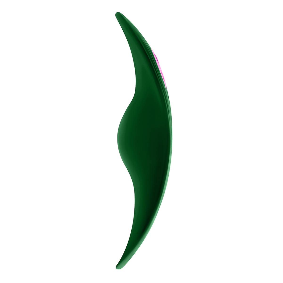 Angled view of the Green Femme Funn vibrator designed for intimate use