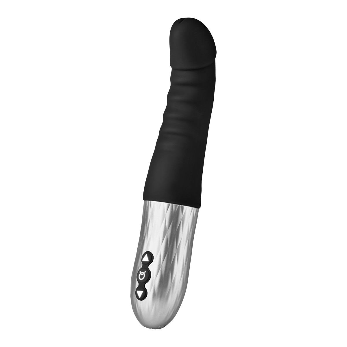 Fully assembled Black FORTO vibrator with smooth exterior