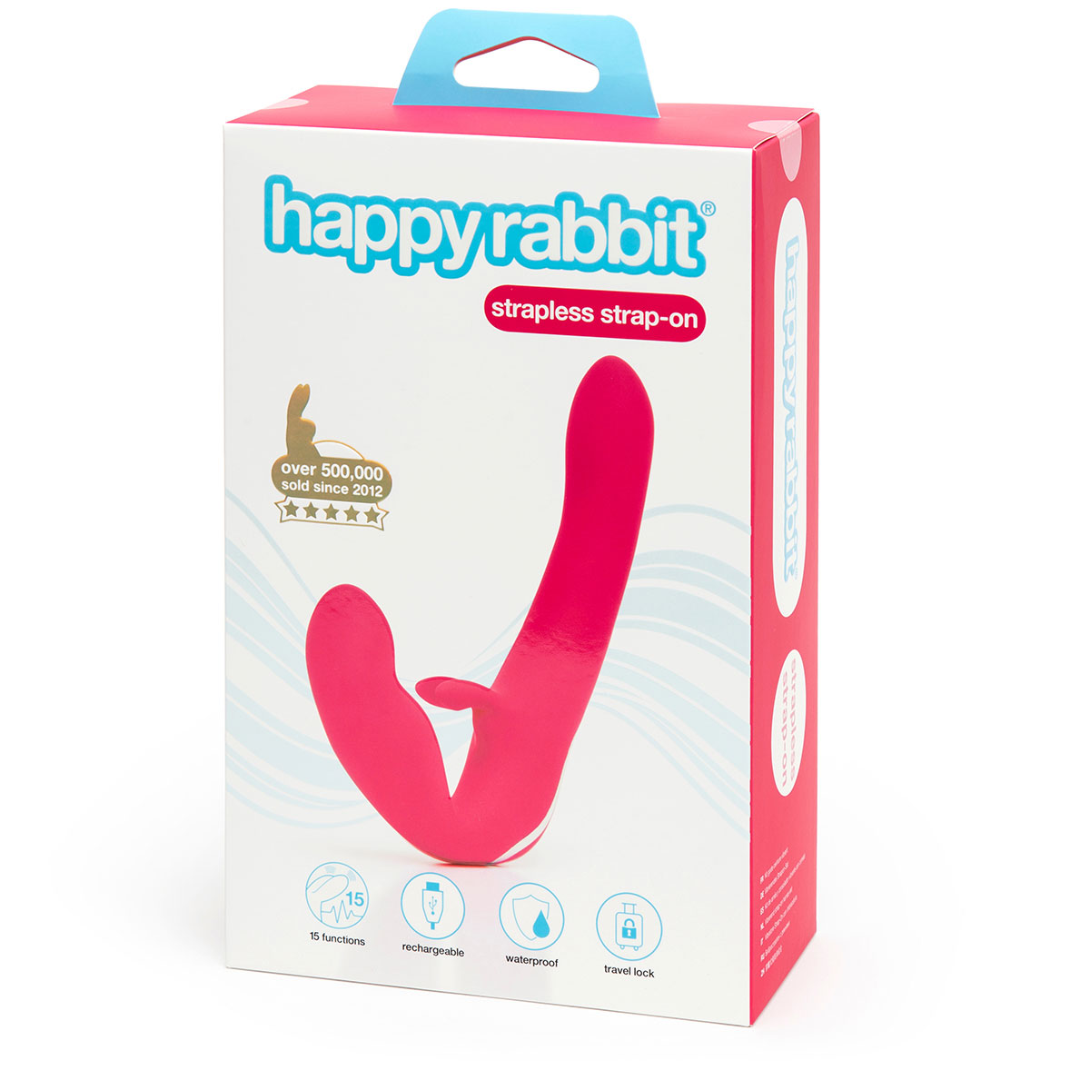 Product image of the Pink Happy Rabbit vibrator on clean background