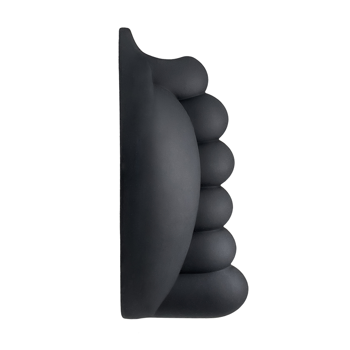 Angled view of the Black Banana Pants vibrator designed for intimate use