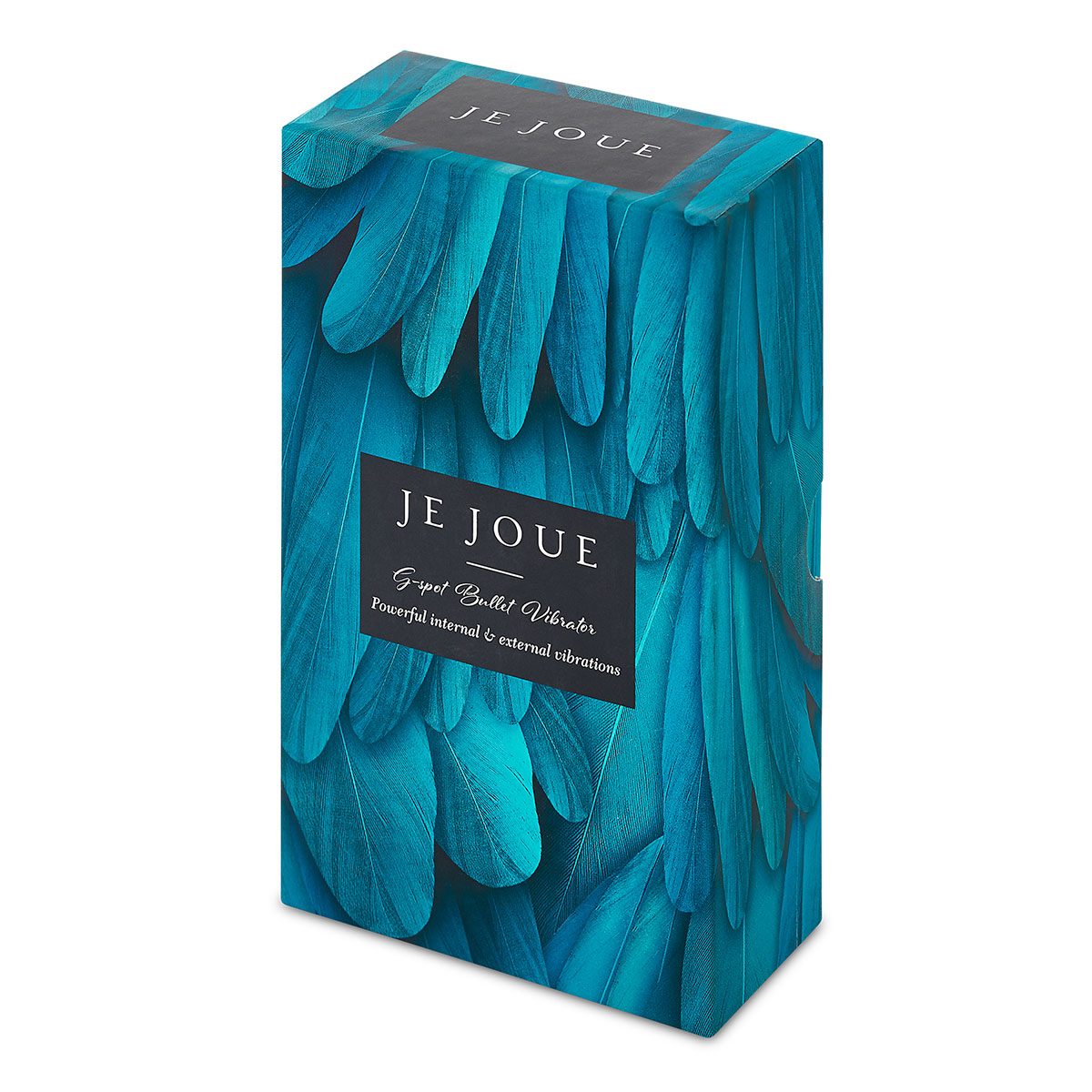 Angled view of the Teal Je Joue vibrator designed for intimate use