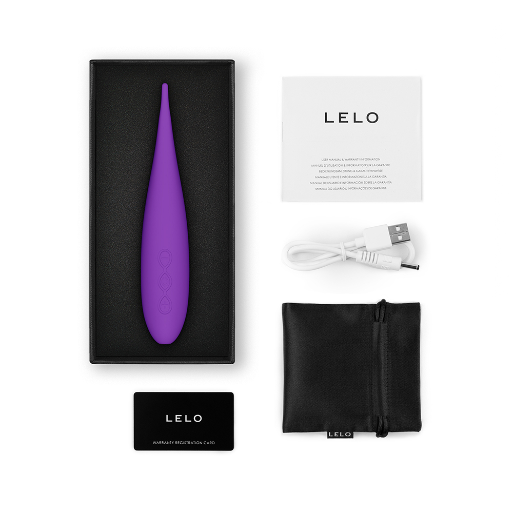 Close-up of the Purple LELO vibrator for texture detail