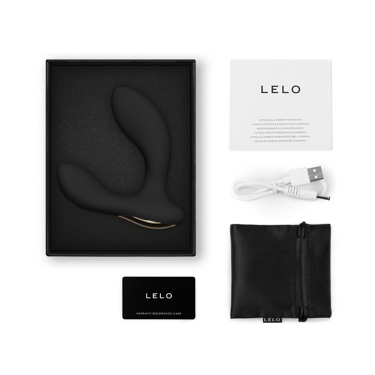 Close-up of the Black LELO vibrator for texture detail