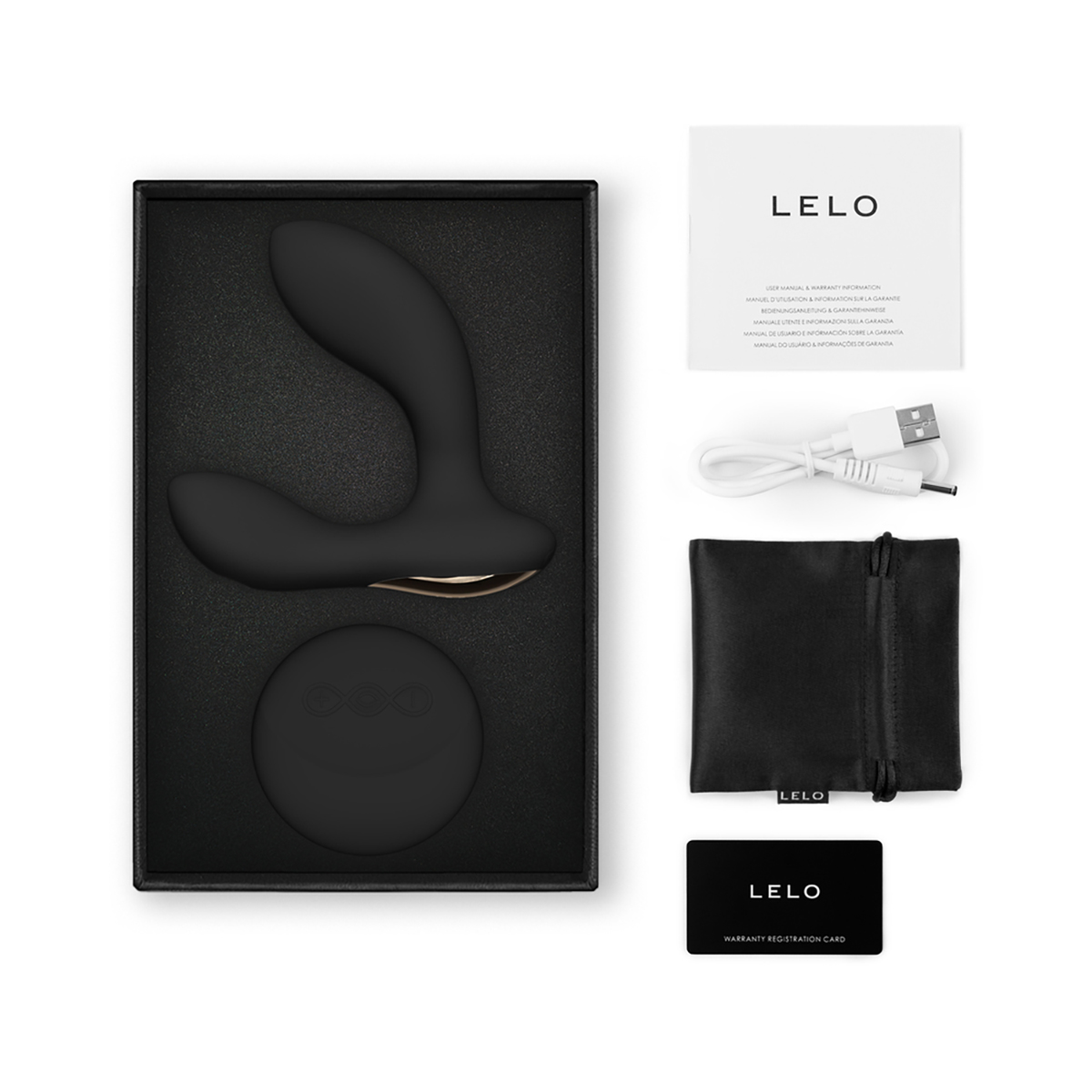 Close-up of the Black LELO vibrator for texture detail