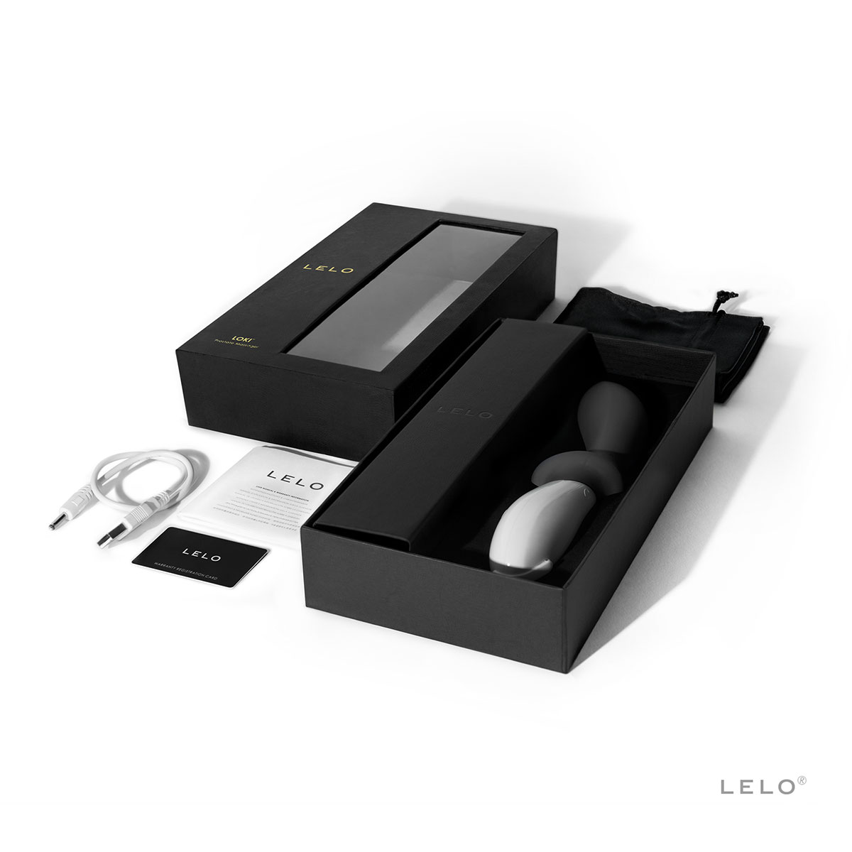 Close-up of the Black LELO vibrator for texture detail