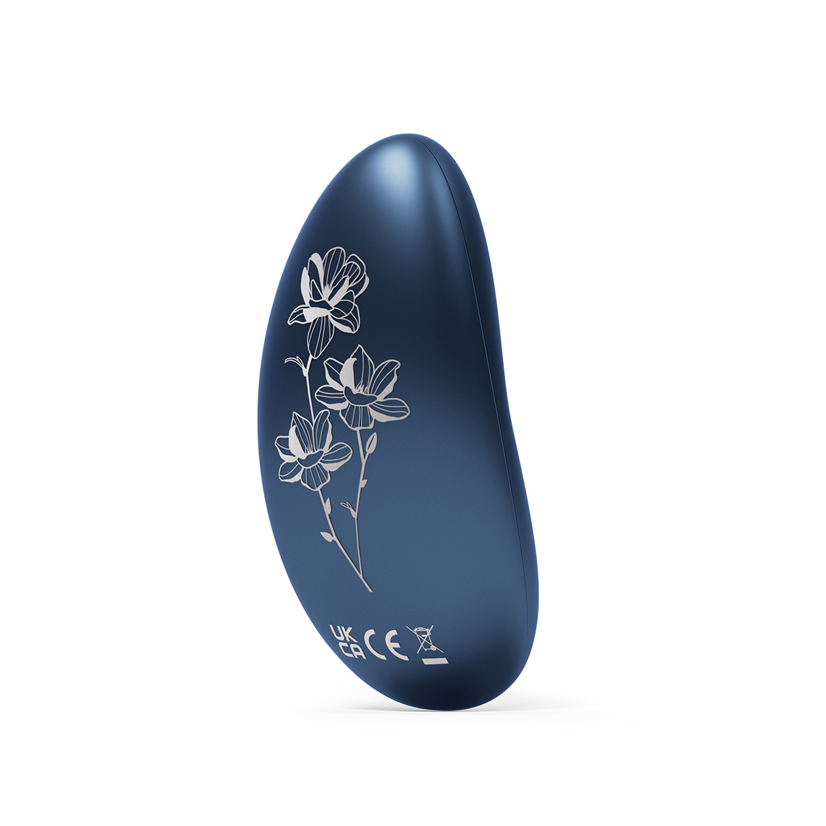 Close-up of the Blue LELO vibrator for texture detail