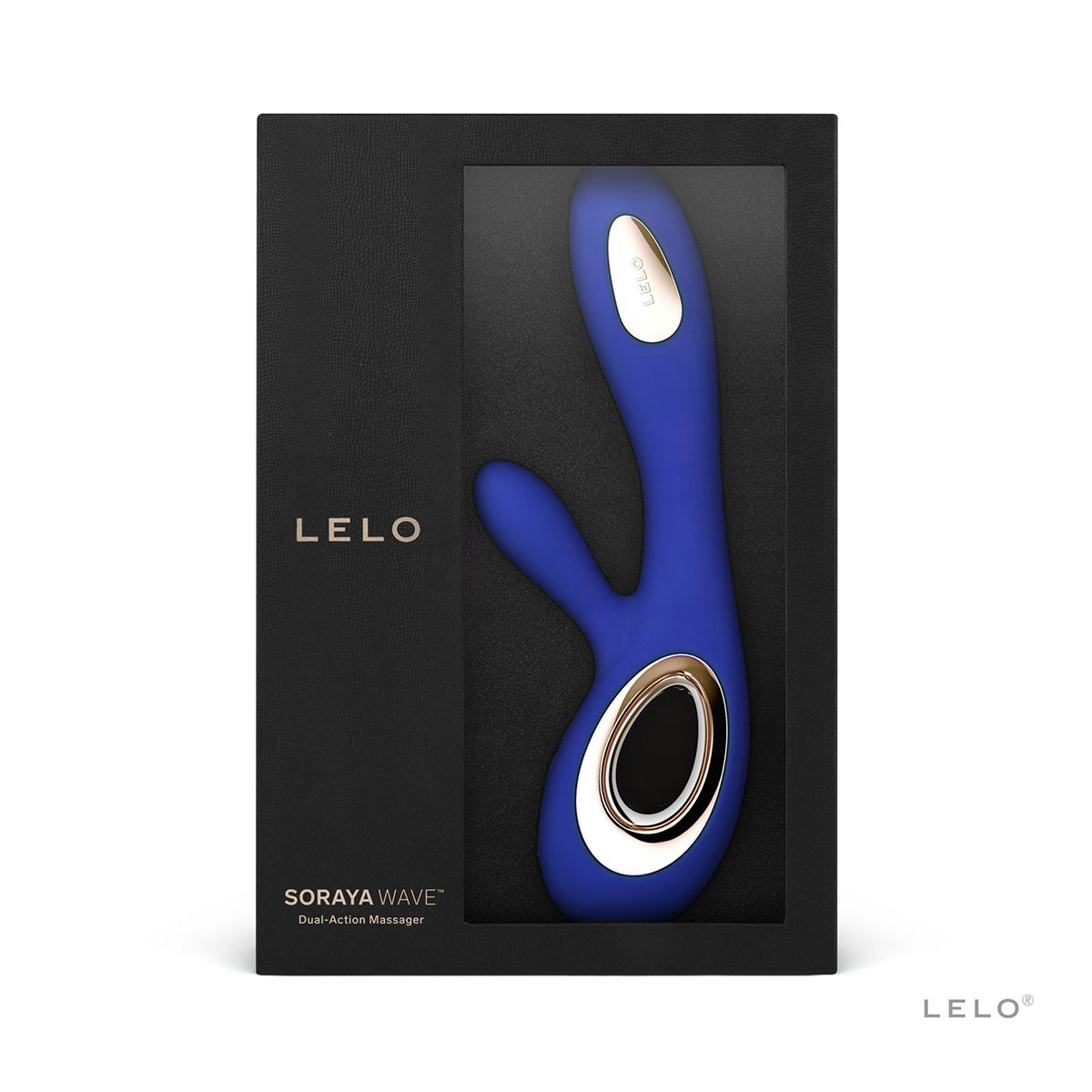 Close-up of the Midnight Blue LELO vibrator for texture detail