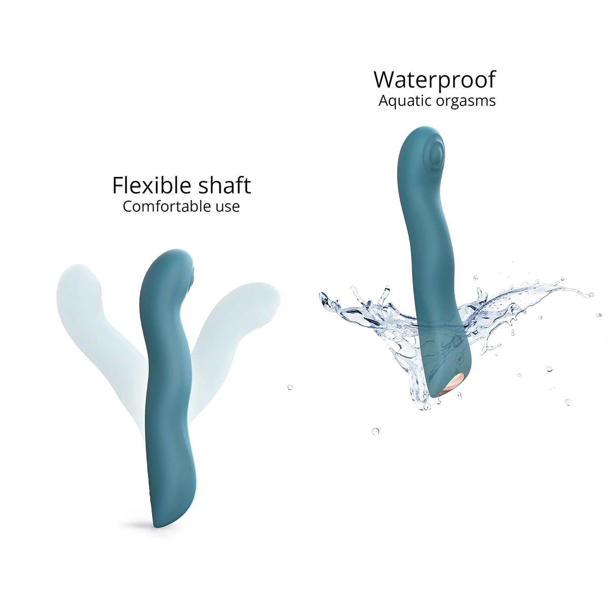 Close-up of the Teal Lovely Planet vibrator for texture detail