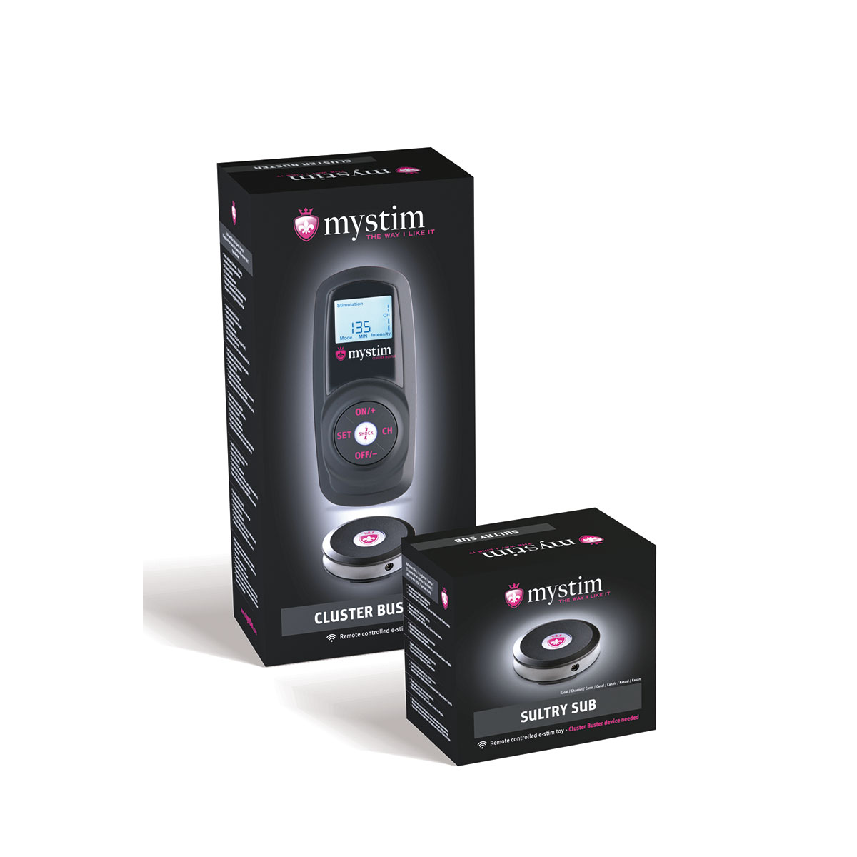 Fully assembled  Mystim vibrator with smooth exterior