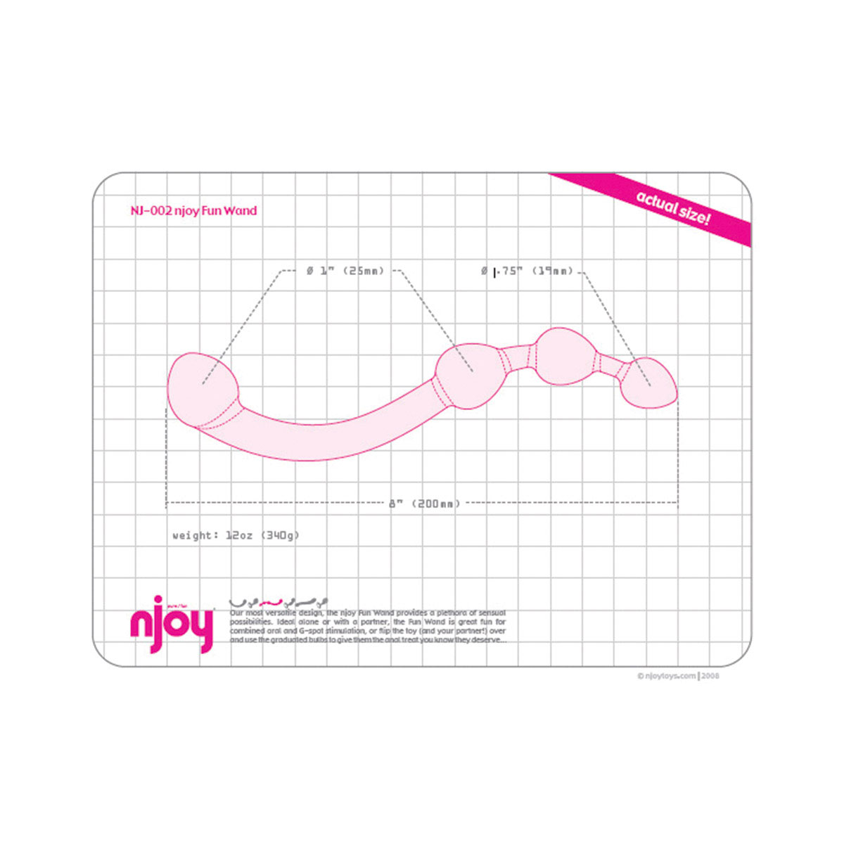 njoy Fun Wand dildo made by Njoy on sale at herVibrators.com