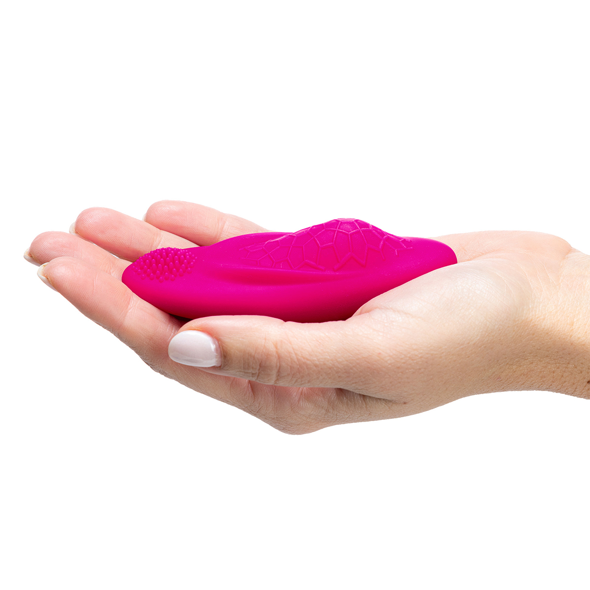 Close-up of the  OhMiBod vibrator for texture detail