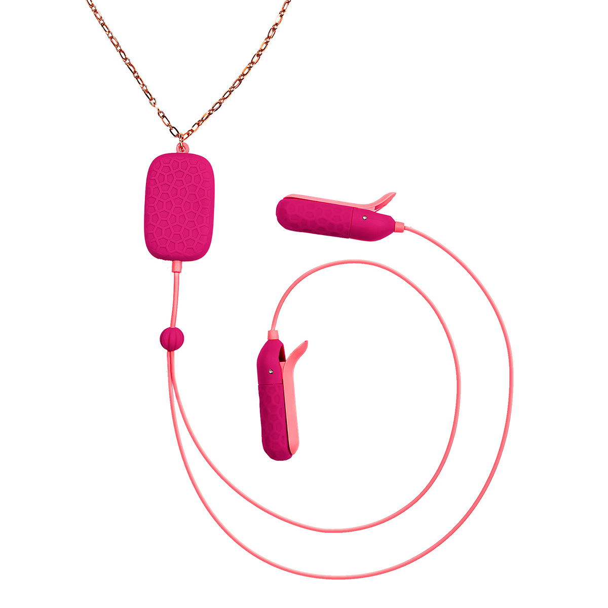 Close-up of the  OhMiBod vibrator for texture detail