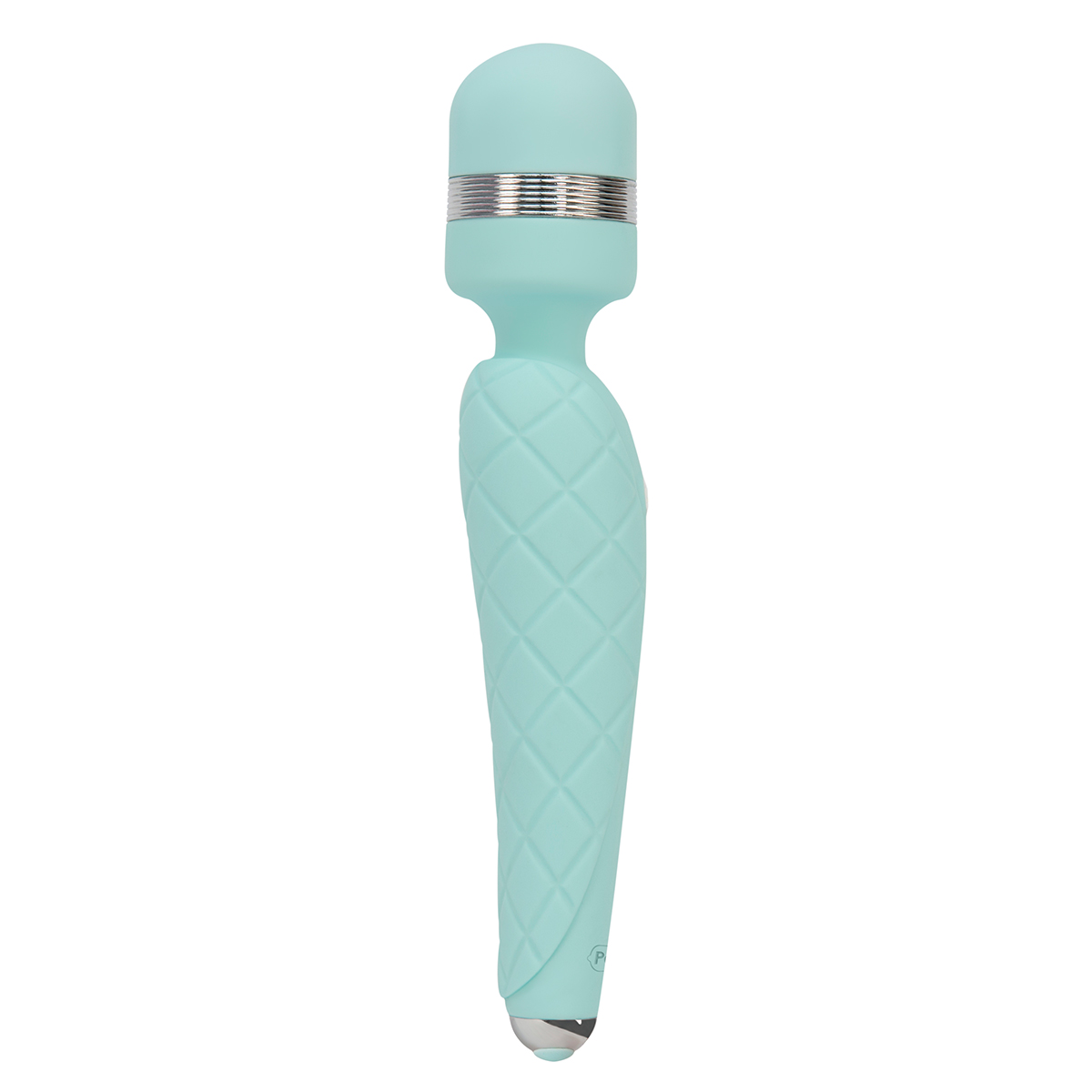 Angled view of the Teal BMS vibrator designed for intimate use