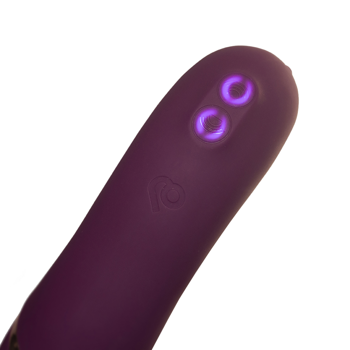 Lifestyle shot featuring the Burgundy Rocks Off vibrator beside the bed