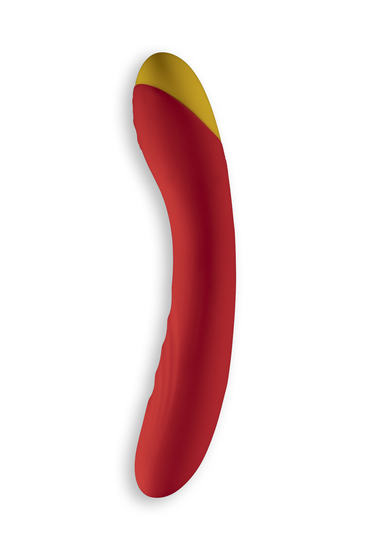 Close-up of the Red ROMP vibrator for texture detail