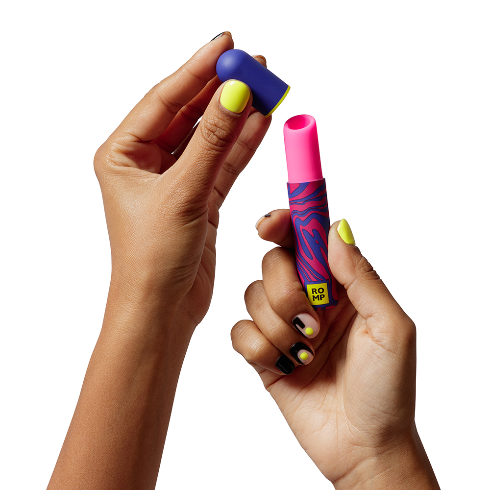 Angled view of the  Womanizer vibrator designed for intimate use